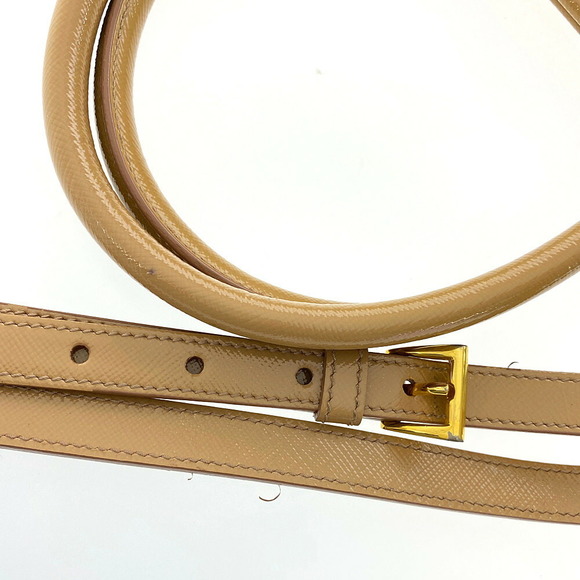 Prada Saffiano leather shoulder bag handbag VERNIC CAMMEO beige - Picture 9 of 10